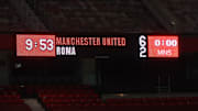 Il tabellone a Old Trafford