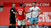 Declan Rice, who is not worth £80m, argues with Bruno Fernandes, who is