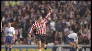 Matt Le Tissier of Southampton celebrates his two goals