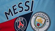 Messi on the Back of a Manchester City Home Shirt with the Paris Saint-Germain and Manchester City
