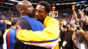 Michael Jordan (L) of the Washington Wizards and K