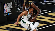 Giannis se lastimó en el cuarto partido de la serie