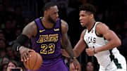 LeBron James y Giannis se han enfrentado en 18 ocasiones en la NBA