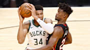 Giannis Antetokounmpo fue la figura de la barrida de los Bucks 