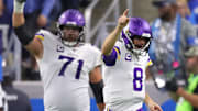 Minnesota Vikings OL Riley Reiff and Kirk Cousins