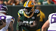 Montravius Adams (90) playing against the Vikings