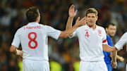 Frank Lampard (à gauche) et Steven Gerrard, lors des éliminatoires du Mondial 2014.