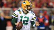 Packers QB Aaron Rodgers in the NFC Championship Game against the 49ers