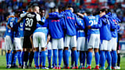 Jugadores de Cruz Azul previo a un partido.