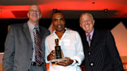 Rich Marotta, Sugar Ray Leonard and Barry Tompkins/