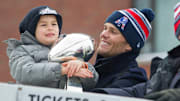 New England Patriots QB Tom Brady and his son