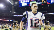 Tom Brady following the New England Patriots' loss to the Houston Texans
