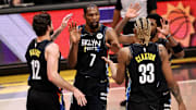 Kevin Durant anotó en total 17 puntos en su reaparición con los Nets 