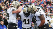 Larry Warford (right) as a member of the New Orleans Saints