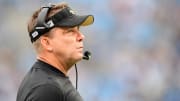Coach Sean Payton looking on as his team defeats the Panthers last season