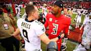 New teammates Drew Brees and Jameis Winston