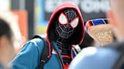 A protestor dressed up like Miles Morales and Marvel fans can't get enough.