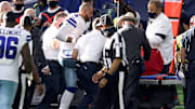 Dak Prescott sufrió la lesión en el tercer cuarto del juego ante los Giants