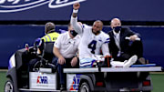 Prescott sufrió la lesión que lo sacó de la temporada en el juego de la quinta semana contra los Giants