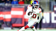 Janoris Jenkins intercepts a pass against the New England Patriots