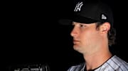 New York Yankees starter Gerrit Cole pitches in silence tonight