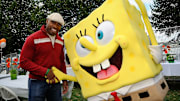Tiki Barber and Spongebob, Nickelodeon legends