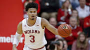 Justin Smith plays for Indiana against Northwestern