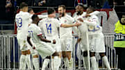 La joie des Lyonnais après le but victorieux de Lucas Tousart face à la Juve. 