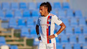 Malo Gusto avec l'olympique Lyonnais cette saison
