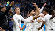Les Marseillais lors la victoire contre l'OL la saison dernière. 