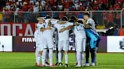 Jugadores de México previo a un partido.