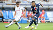 Houssem Aouar lors de son dernier match face au PSG en finale de la Coupe de France. 