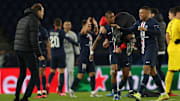 Thomas Tuchel et Kylian Mbappé après la qualification face au Borussia Dortmund