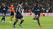 PSG celebrate after Gueye's opener