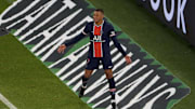 Kylian Mbappé lors de la célébration de son but face à Montpellier