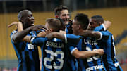 Inter celebrate a win from behind against Parma