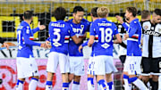 Una foto di gruppo della Samp a PArma 