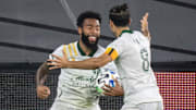 Eryk Williamson celebra su anotación frente a Los Ángeles FC.