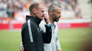 Marco Rose (re.) und sein Stab bringen die Borussia auf die nächste Stufe 