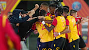 Le RC Lens lors de sa victoire face au PSG. 