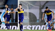 Racing Club v Boca Juniors - Copa CONMEBOL Libertadores 2020 - Los jugadores de Boca se lamentan.