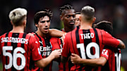 Il Milan festeggia un gol di Tonali 