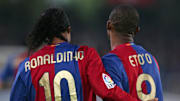 Ronaldinho et Samuel Eto'o FC Barcelone 2005.