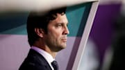 Santiago Solari dirigiendo al Real Madrid
