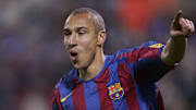 Henrik Larsson lors de son passage au Barça. 