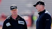 Las Vegas Raiders head coach Jon Gruden and GM Mike Mayock