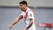 Gonzalo Montiel celebrando un gol
