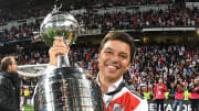 River Plate v Boca Juniors - Copa CONMEBOL Libertadores 2018 - Gallardo festeja la Libertadores ganada en Madrid.