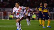 Rafael Borré y el gol de penal en la semifinal de la Copa Libertadores 2019.