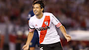 Leonardo Pisculichi celebrando un gol ante Boca Juniors